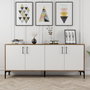 Hanah Home Consola Industrial Kiev Nogal y Blanco